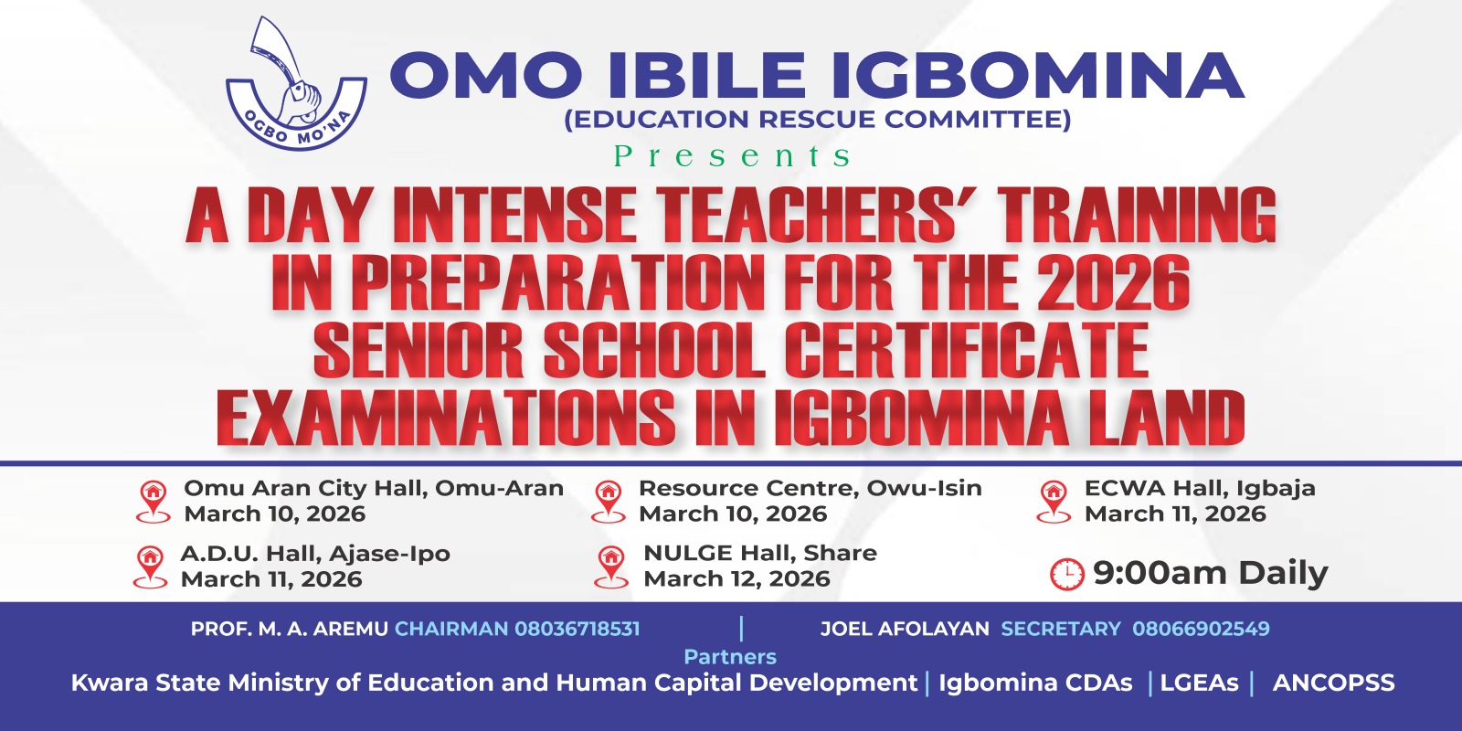 Igbomina Gears Up Teachers for Success in SSCE